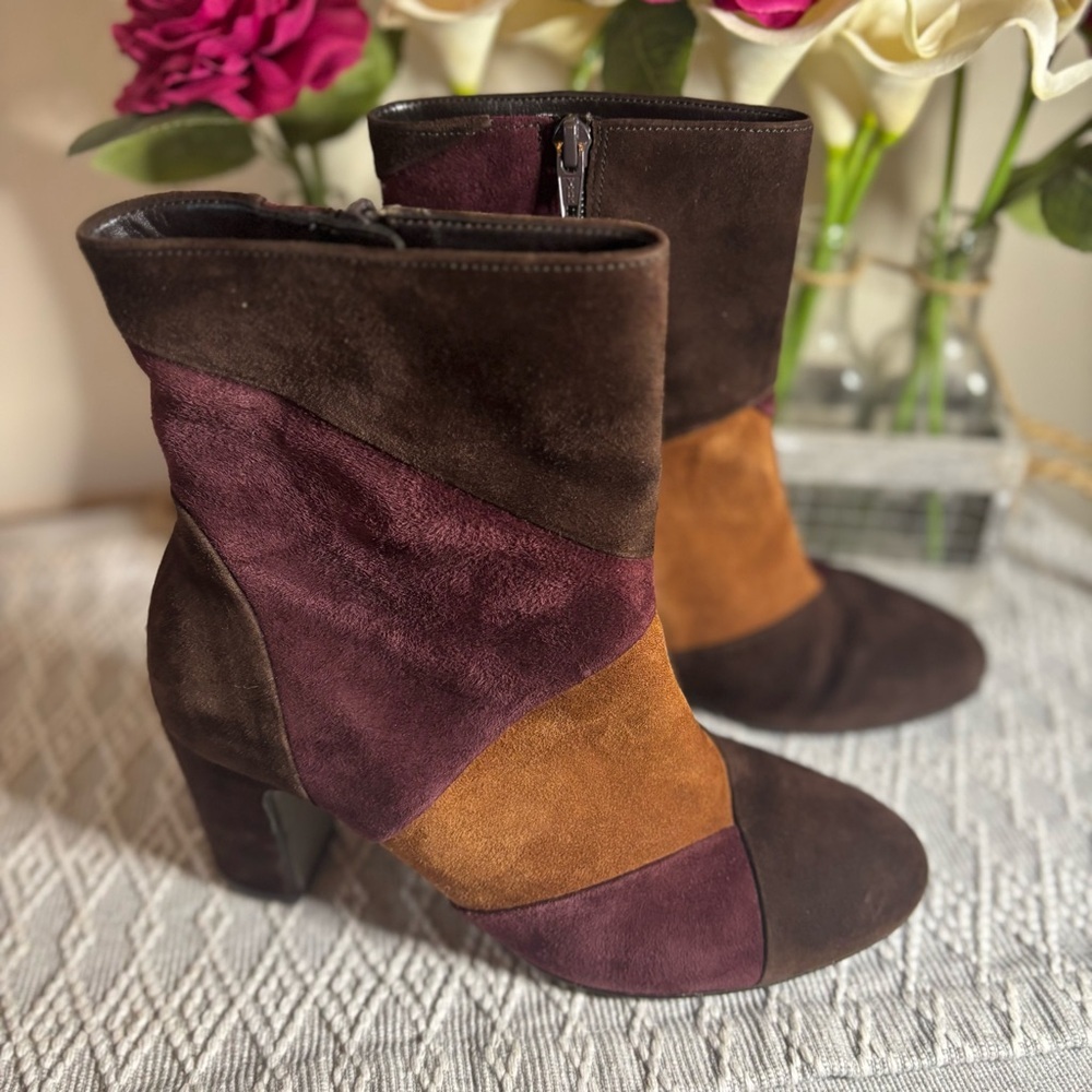 55881 Gabor Suede Ankle Boots. Color Block/Patchwork Women’s US Size 7 UK ‎ 4.5